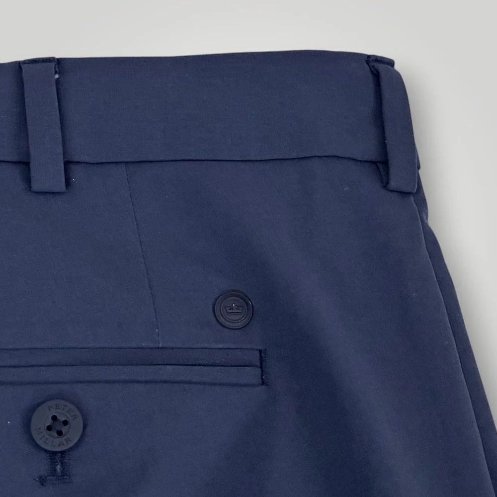 Peter Millar Golf Pants Mens 40x28.5‎ Navy Crown Crafted Performance Polyester